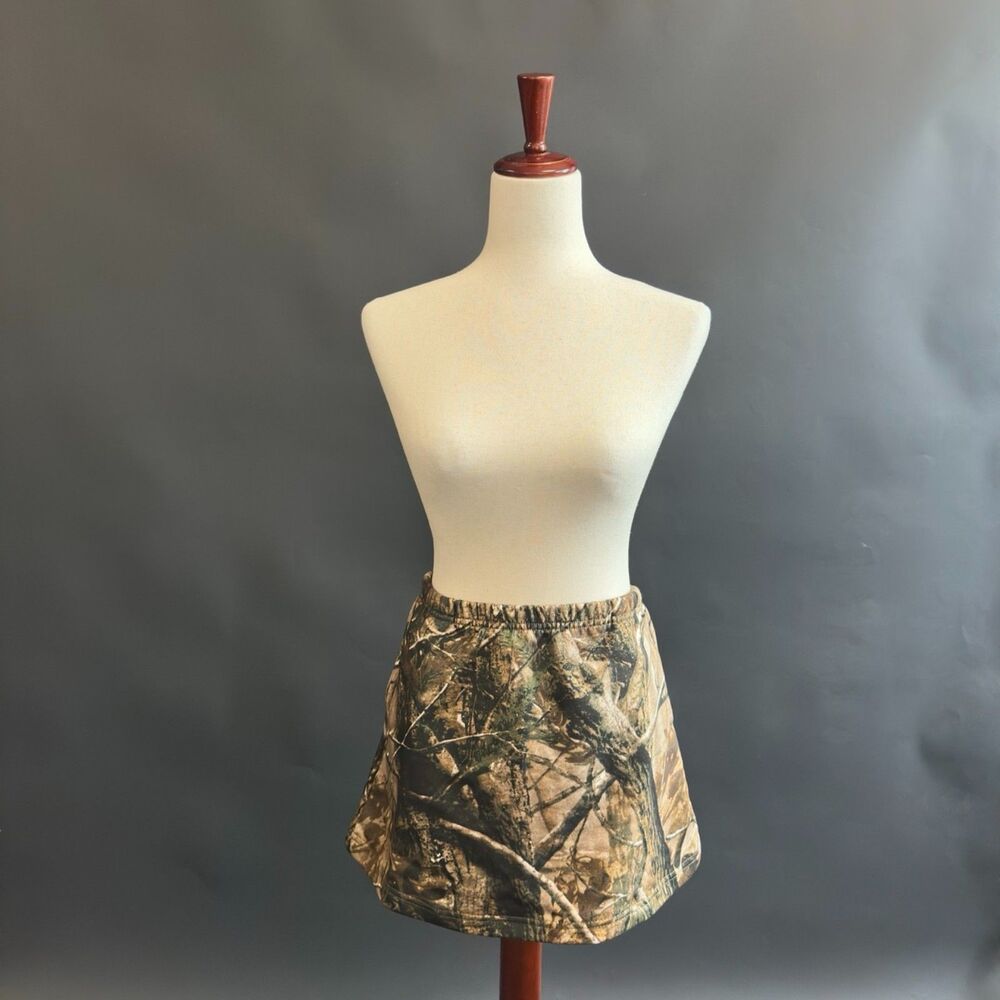 NWoT Los Angeles Apparel Realtree Fleece Mini Skirt L